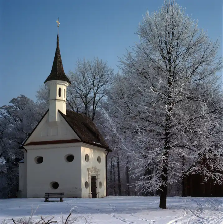 Kirche St. Maria, Herrenchiemsee, Bavaria, Germany, Europe