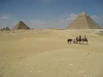 Egypt riding at the pyramids of Gizeh