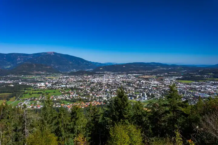 View from Villacher Alpe towards Villach