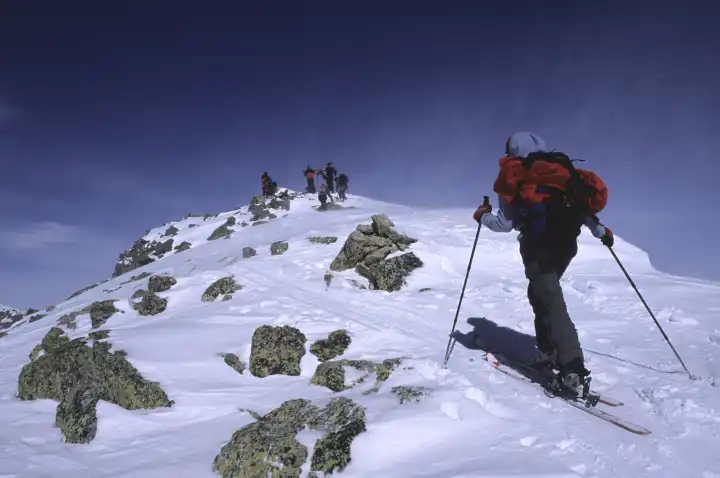 Skitour auf das Piz Lischanna, 3110 m, Schweiz