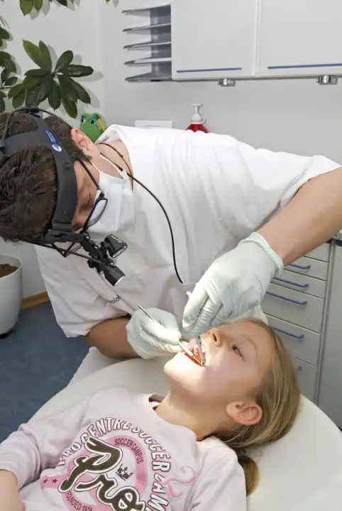 Girl at Dentist