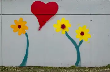 Heart and flowers
