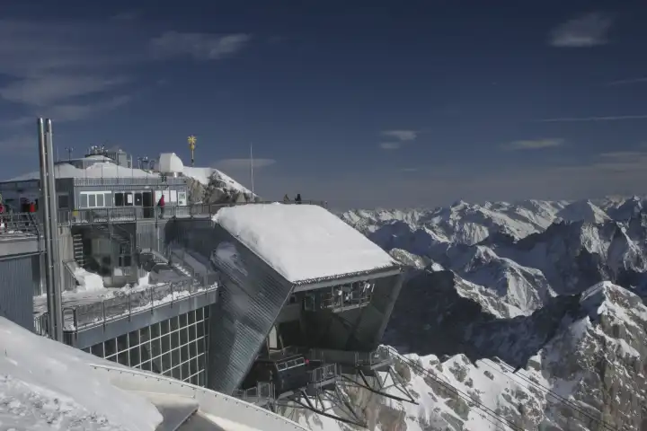 Zugspitze Viewing Platform Ski Lift, Garmisch, Bavaria, Germany, Europe