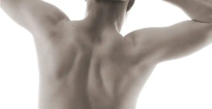 bare back of an athlete