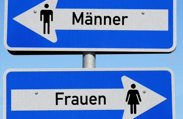 Einbahnstraße Männer und Frauen