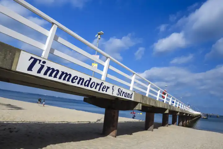 Baltic Sea and pier in Timmendorfer Strand, Germany