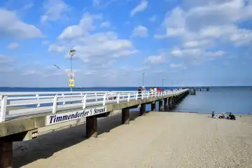 Baltic Sea and pier in Timmendorfer Strand, Germany