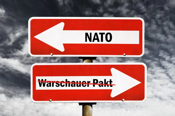 Signpost Nato and Warsaw Pact