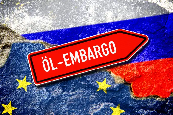 Oil embargo of the European Union against Russia, symbolic image