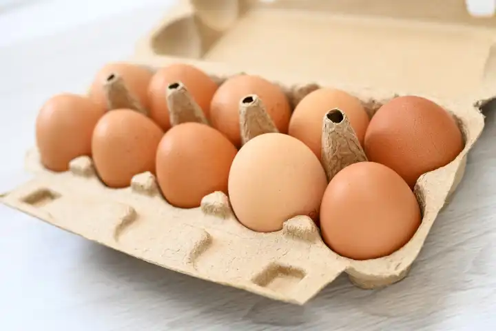 Brown hen's eggs