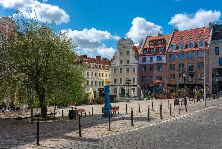 Alter Marktplatz in der polnischen Stadt Stettin