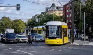 the new streetcar line in Alt-Moabit corner Rathenower Straße, Berlin-Mitte, Berlin, Germany