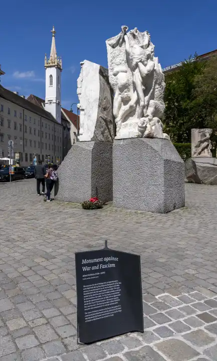 Mahnmal gegen Krieg und Faschismus, Helmut-Zilk-Platz. Wien, Österreich