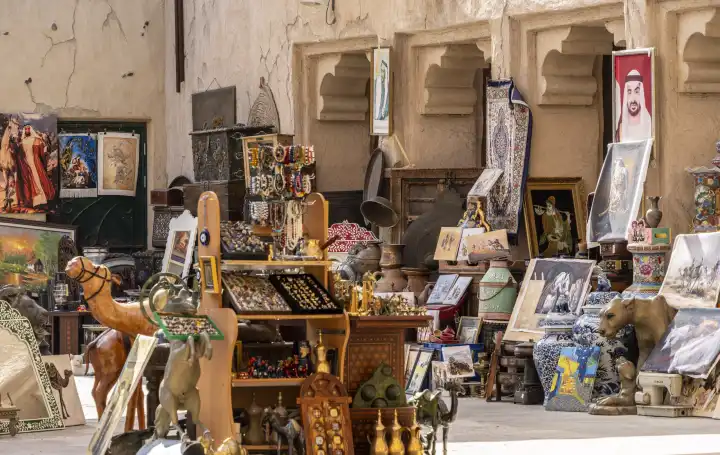 Orientalischer Markt, Historische Altstadt Al Fahidi,  Dubai, Vereinigte Arabische Emirate, Naher Osten, Asien