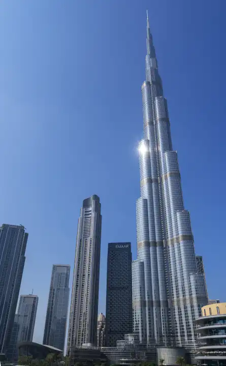 Dubai, Downtown skyscrapers around the Burj Khalifa , United Arab Emirates, Middle East, Asia