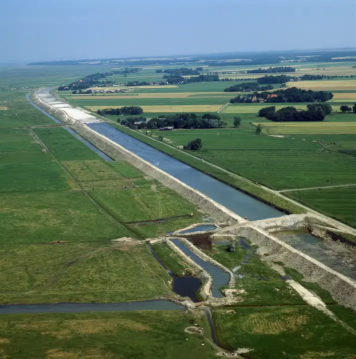 Deichbau Weser 1990