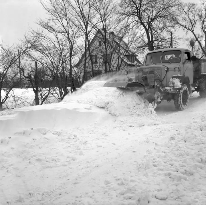 winter snow trucks 1969