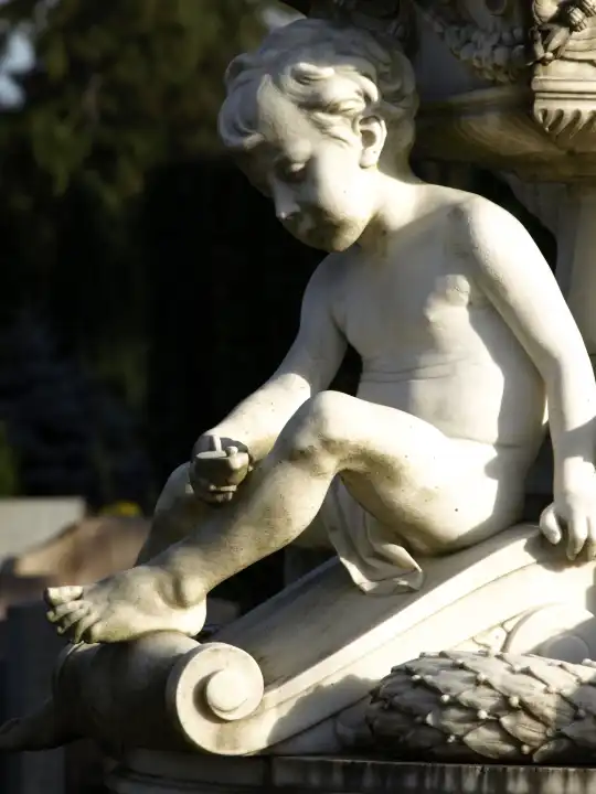 Angel Figure on Cemetery