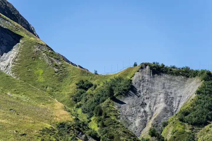 Bretolet Pass on a bird migration route, Plateau de Barmaz, Valais, Switzerland