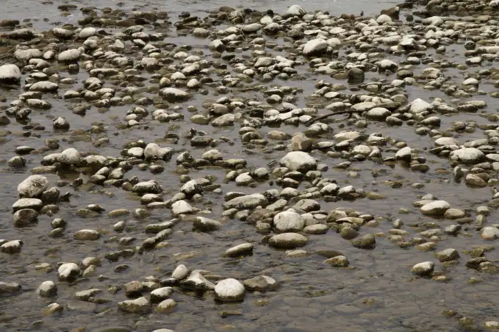 Steiniger Grund in Ufernähe