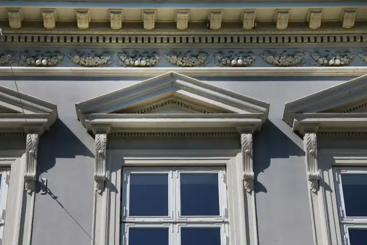 Detail of a building in the city center of Esbjerg, Denmark