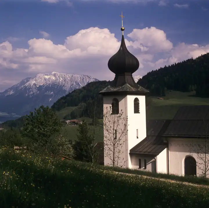 Church of Wall, Mountains of Emperor, Tirol, Austria
