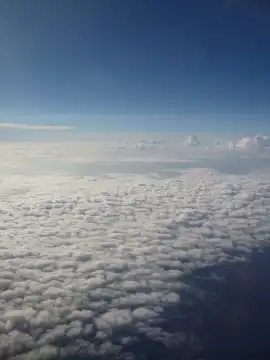 above the clouds is blue sky