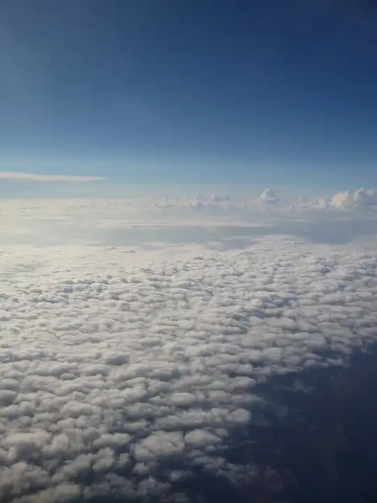 above the clouds is blue sky
