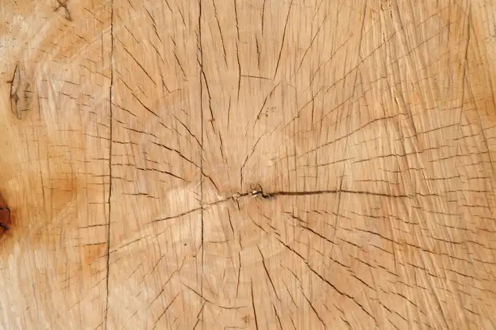Holz Baumstamm durchgesägt