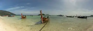 Longtail boats, Koh Lipe, Andaman Sea, Thailand, Asia