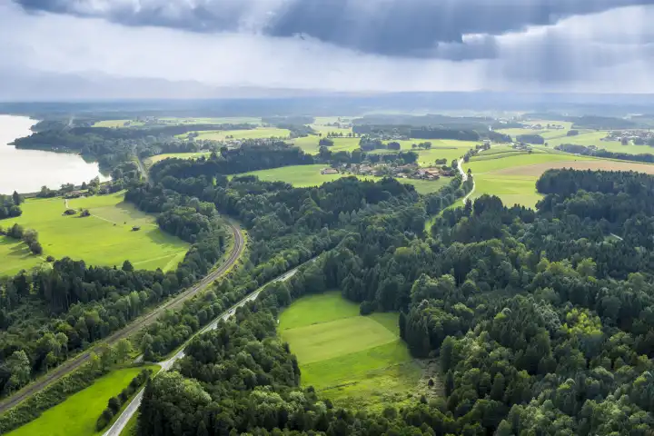 An image of a panoramic aerial view Bavaria