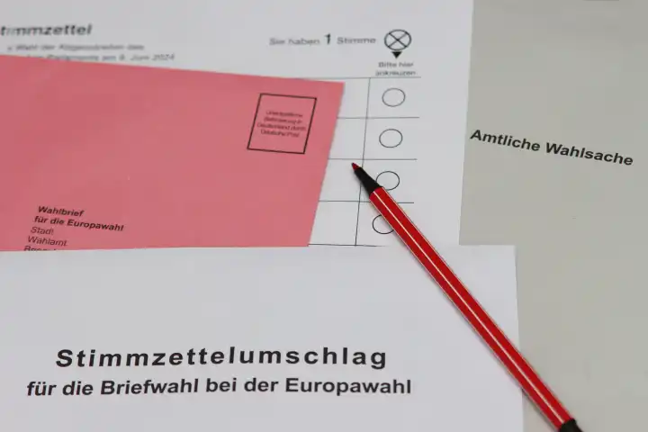 Postal voting documents for the European elections
