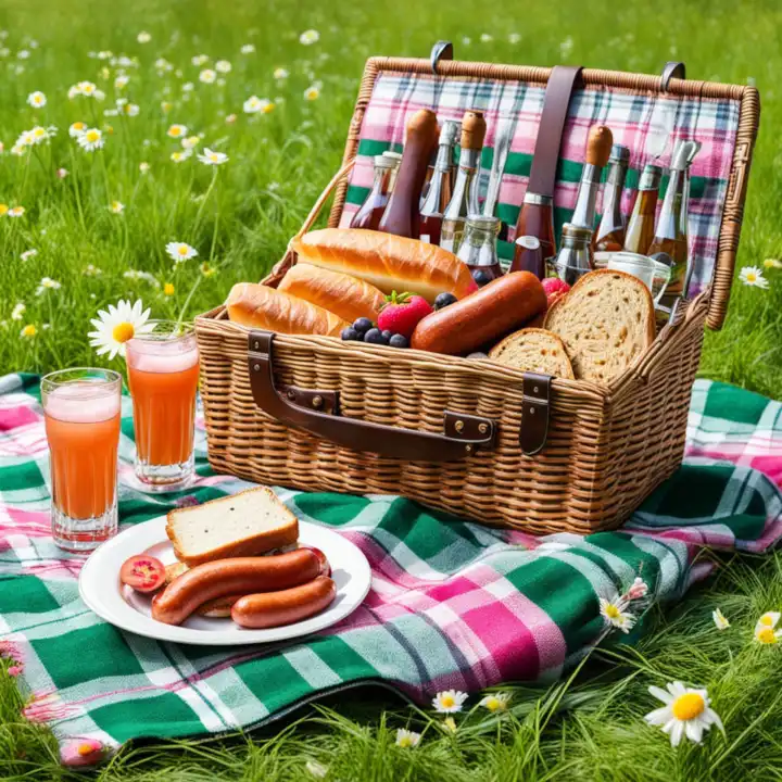 Picnic basket, generated with AI