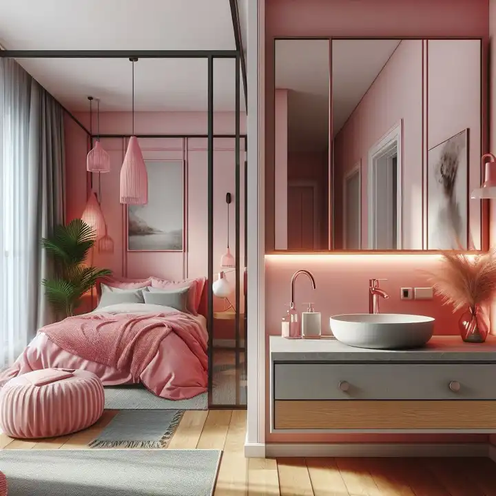 Modernes Schlafzimmer, generiert mit KI