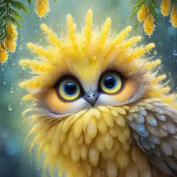 Owl, generated with AI