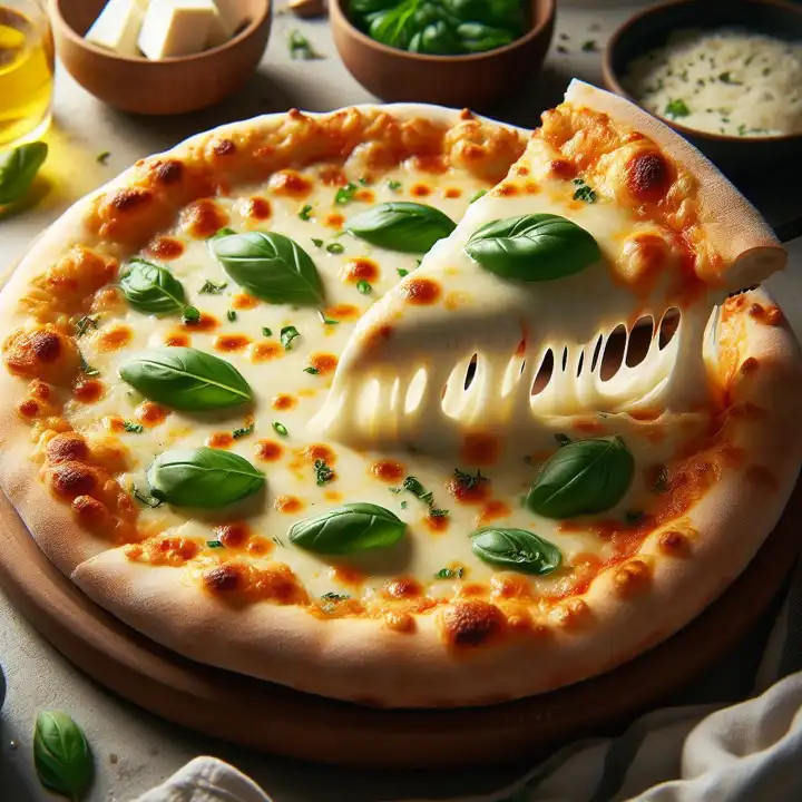 Käsepizza, generiert mit KI