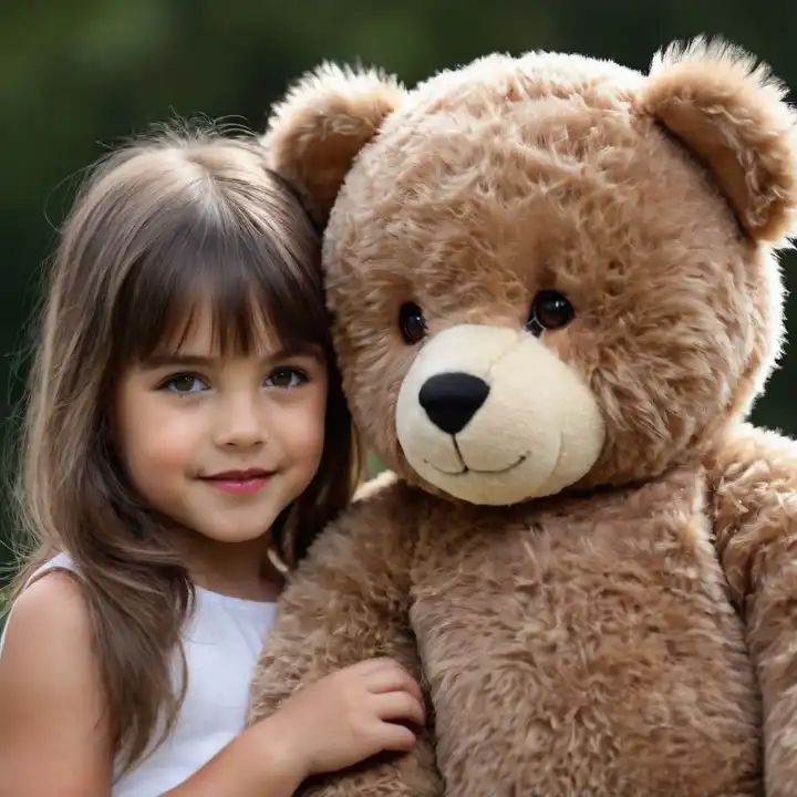 Kind mit Teddybär, generiert mit KI