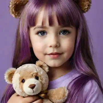 Child with teddy bear, generated with AI