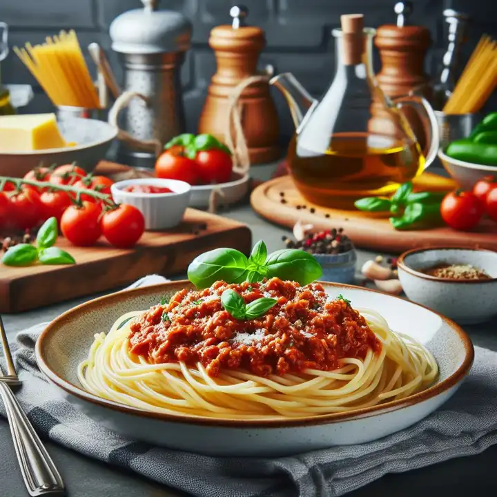 Spaghetti Bolognese, generated with AI