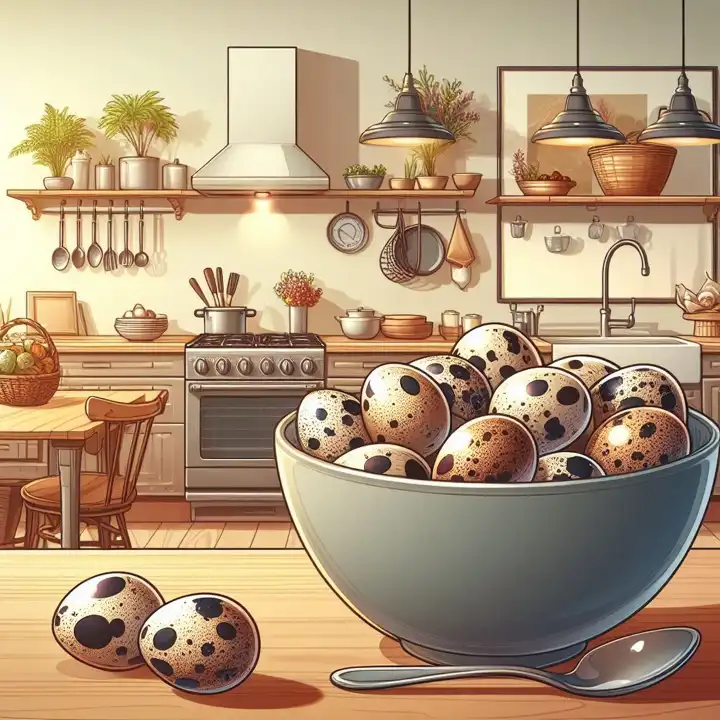 Quail eggs, generated with AI