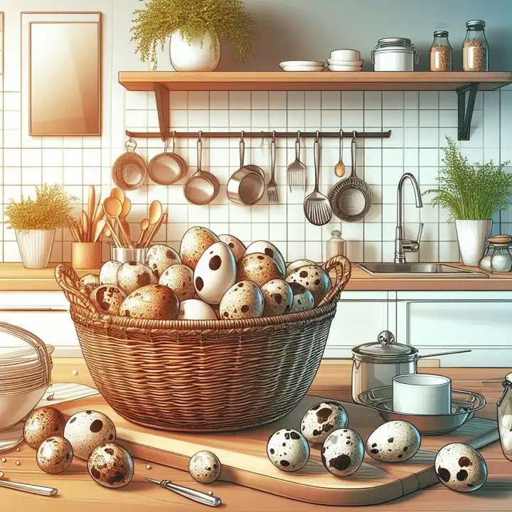 Quail eggs, generated with AI