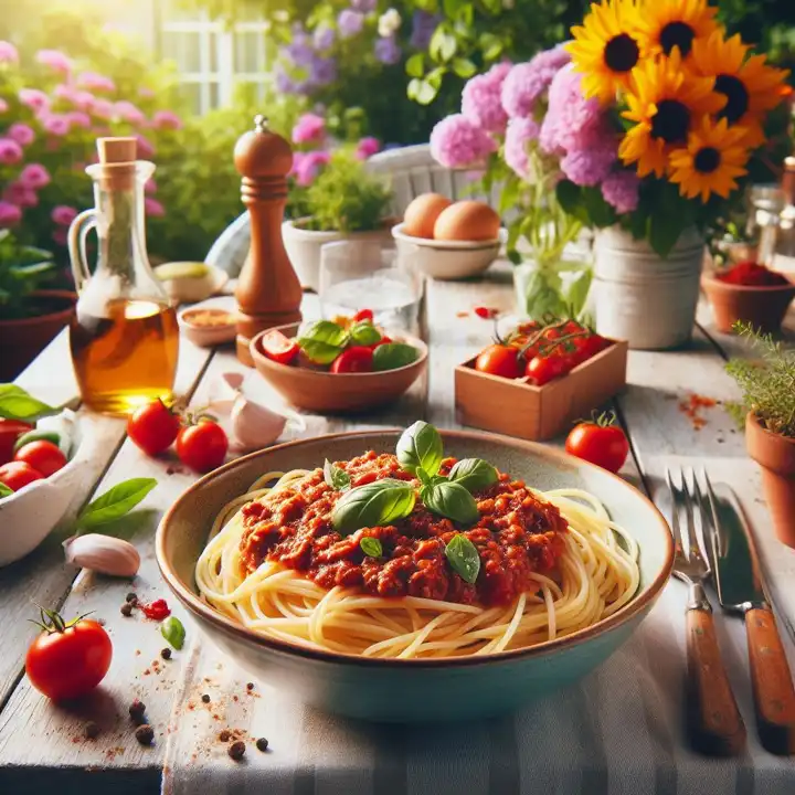 Spaghetti Bolognese, generiert mit KI
