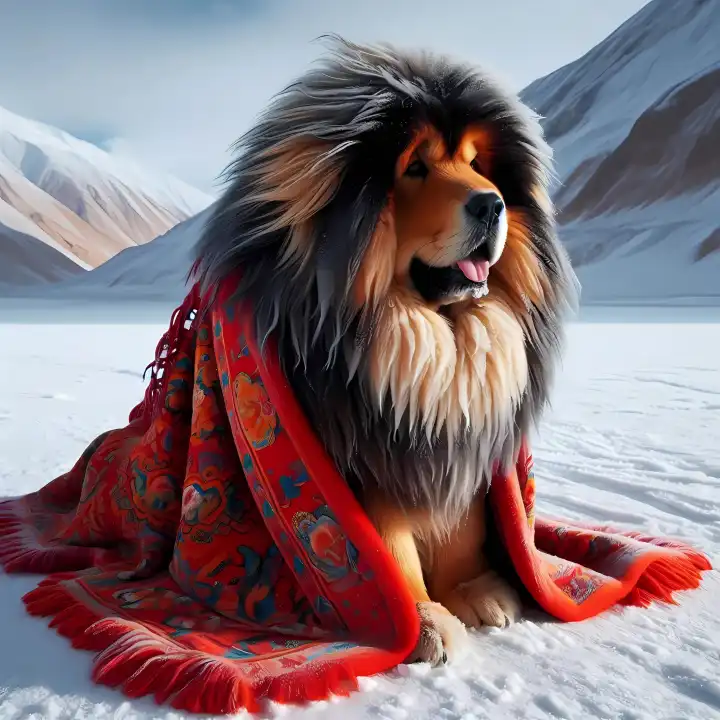 Tibetanischer Mastif Hund, generiert mit KI