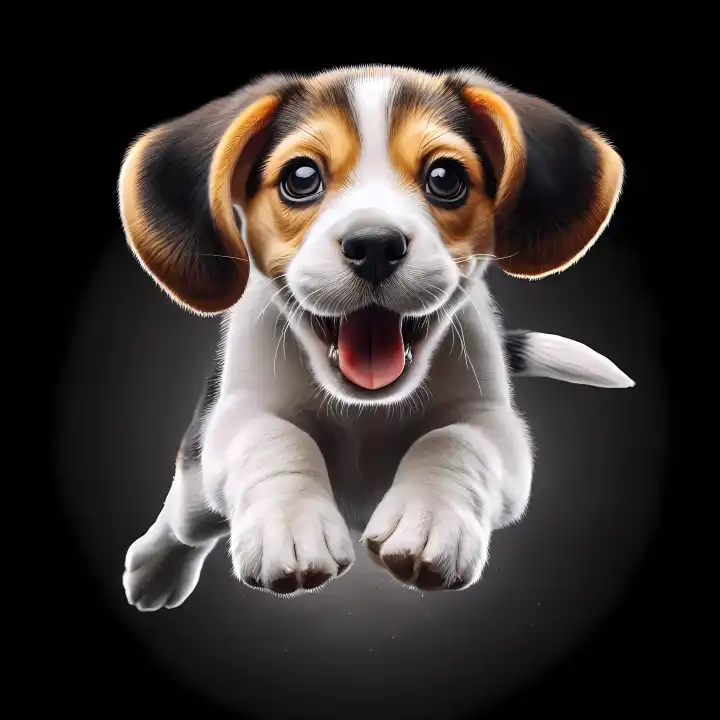 Beagle puppy, generated with AI