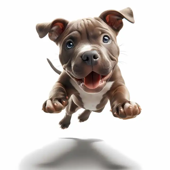 Pitbull puppy, generated with AI