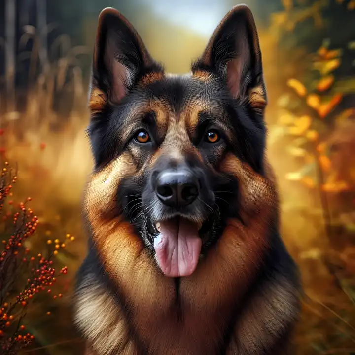 Old German Shepherd Dog, generated with AI