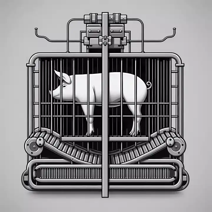 Factory farming, generated with AI
