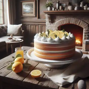 Lemon tart, generated with AI