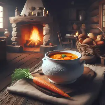 Carrot soup, generated with AI