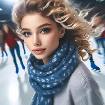 Ice skating, generated with AI